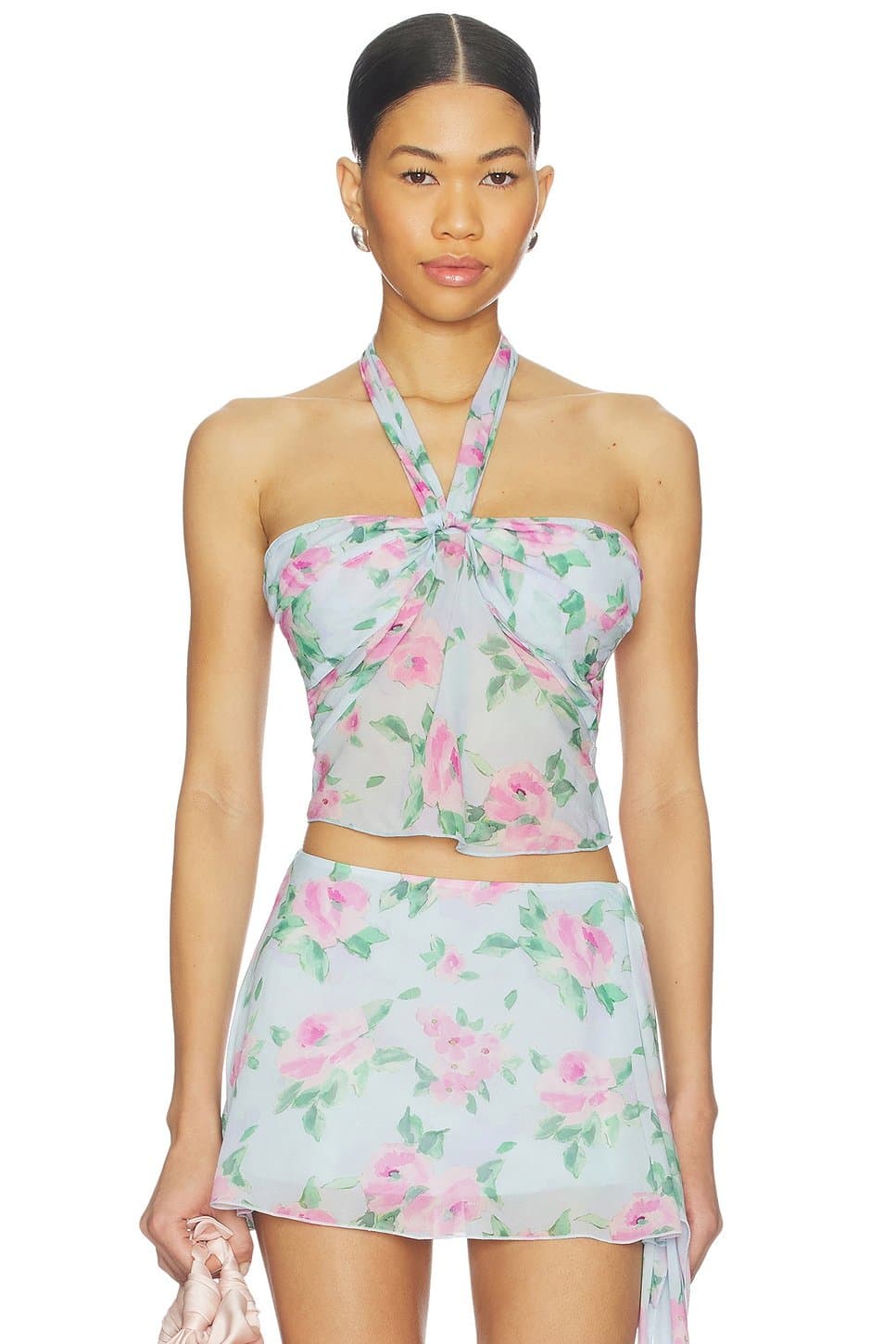 revolve Maribel Chiffon Halter Top