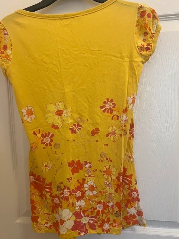 Bershka A floral yellow top