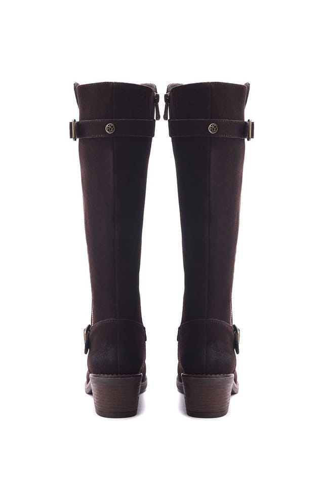 Moda In Pelle Moda In Pelle Women's 'Senlis' Suede Heeled Boots in Dark Brown - 3