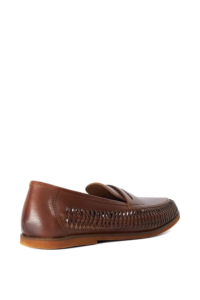 Dune London Dune London Men's 'Bodrum' Leather Slip-On Shoes in Brown - 3