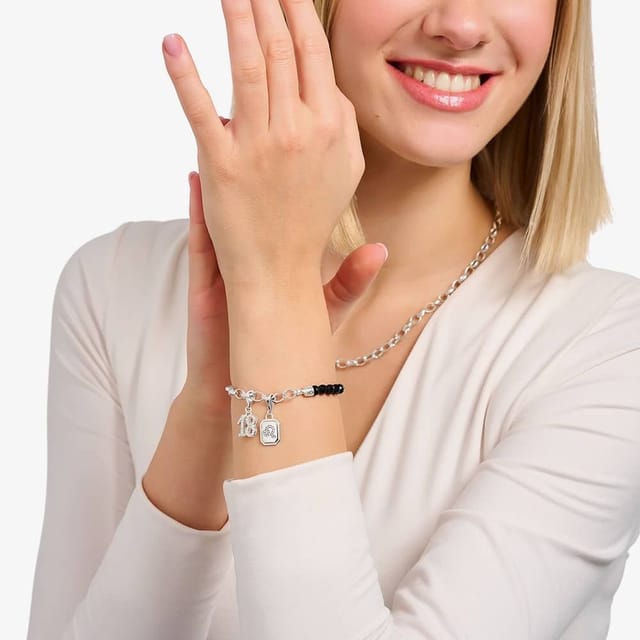 Thomas Sabo THOMAS SABO Women's Silver 18 Cubic Zirconia Charm 2134-051-21 - 2