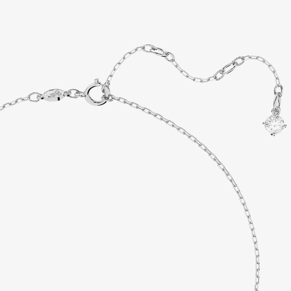 Swarovski Swarovski Women's Millenia Rhodium Plated Blue Octagon Necklace 5640289 in Silver - 3