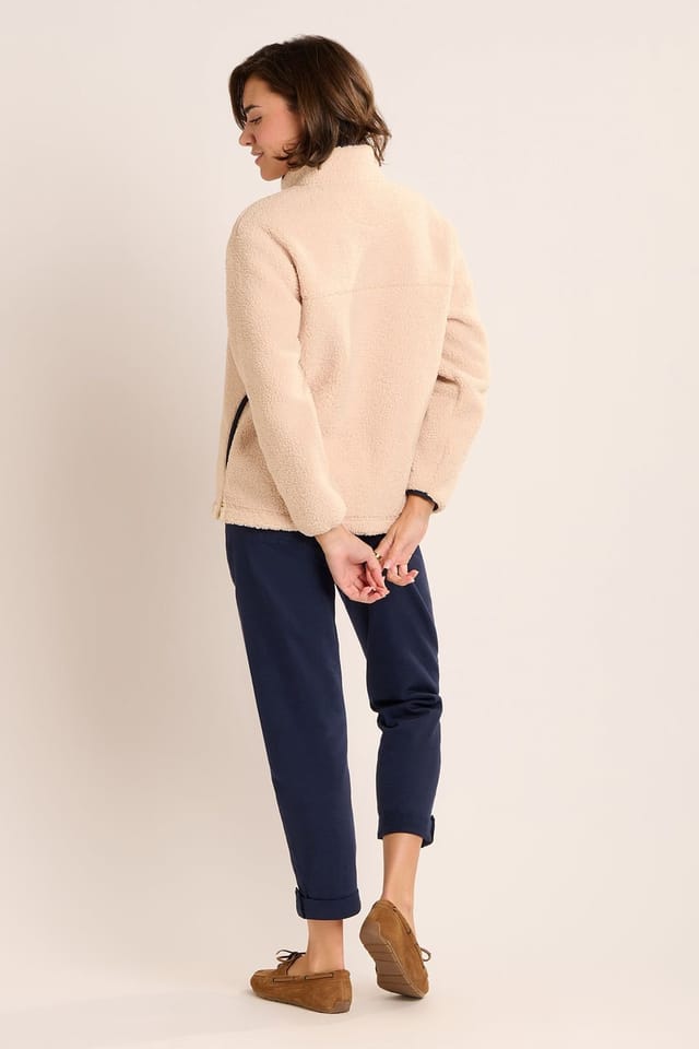 Brakeburn Brakeburn Women's WEY QUARTER ZIP SWEATSHIRT in Cream - 2