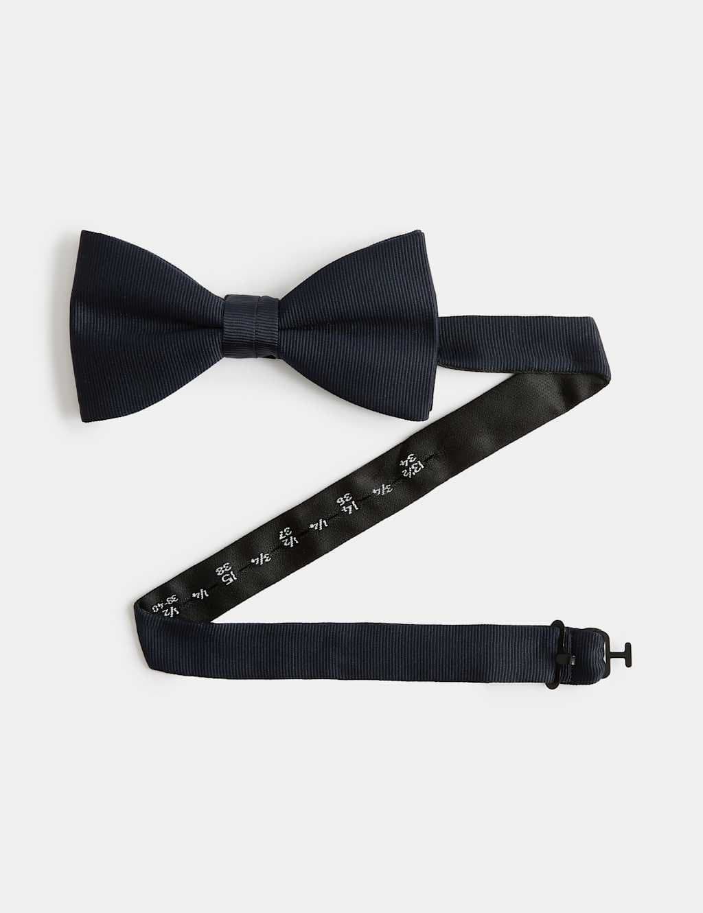Marks & Spencer M&S Textured Bow Tie Navy