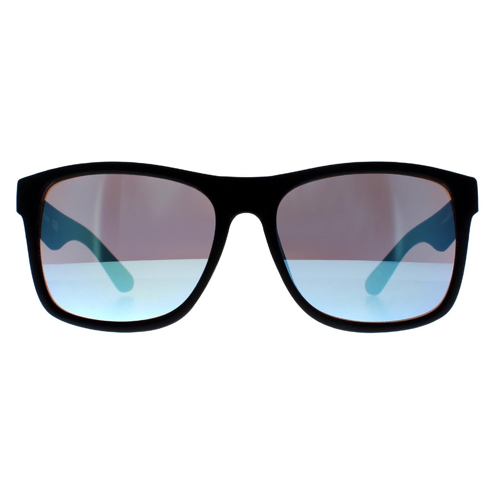 GUESS Guess Men's Square Black Blue Mirrored GF0203