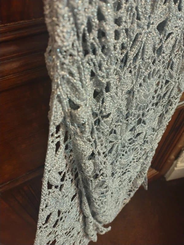 ASOS Silver crochet maxi dress