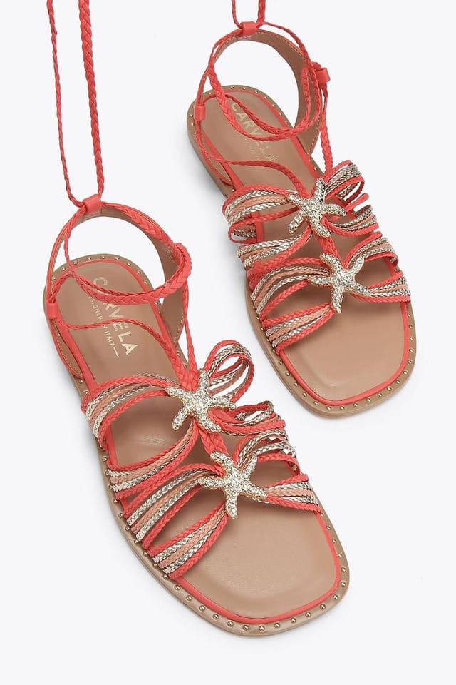 Carvela Carvela Women's 'Marina Flat Tie Sandal' Sandals in Orange - 2