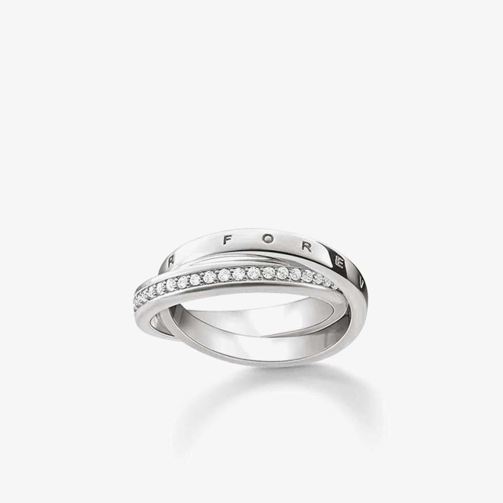 Thomas Sabo THOMAS SABO Women's Together Forever Ring TR2099-051-14-56 (O 1/2) in Silver
