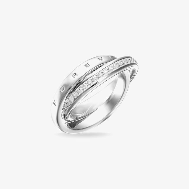 Thomas Sabo THOMAS SABO Women's Together Forever Ring TR2099-051-14-56 (O 1/2) in Silver - 2