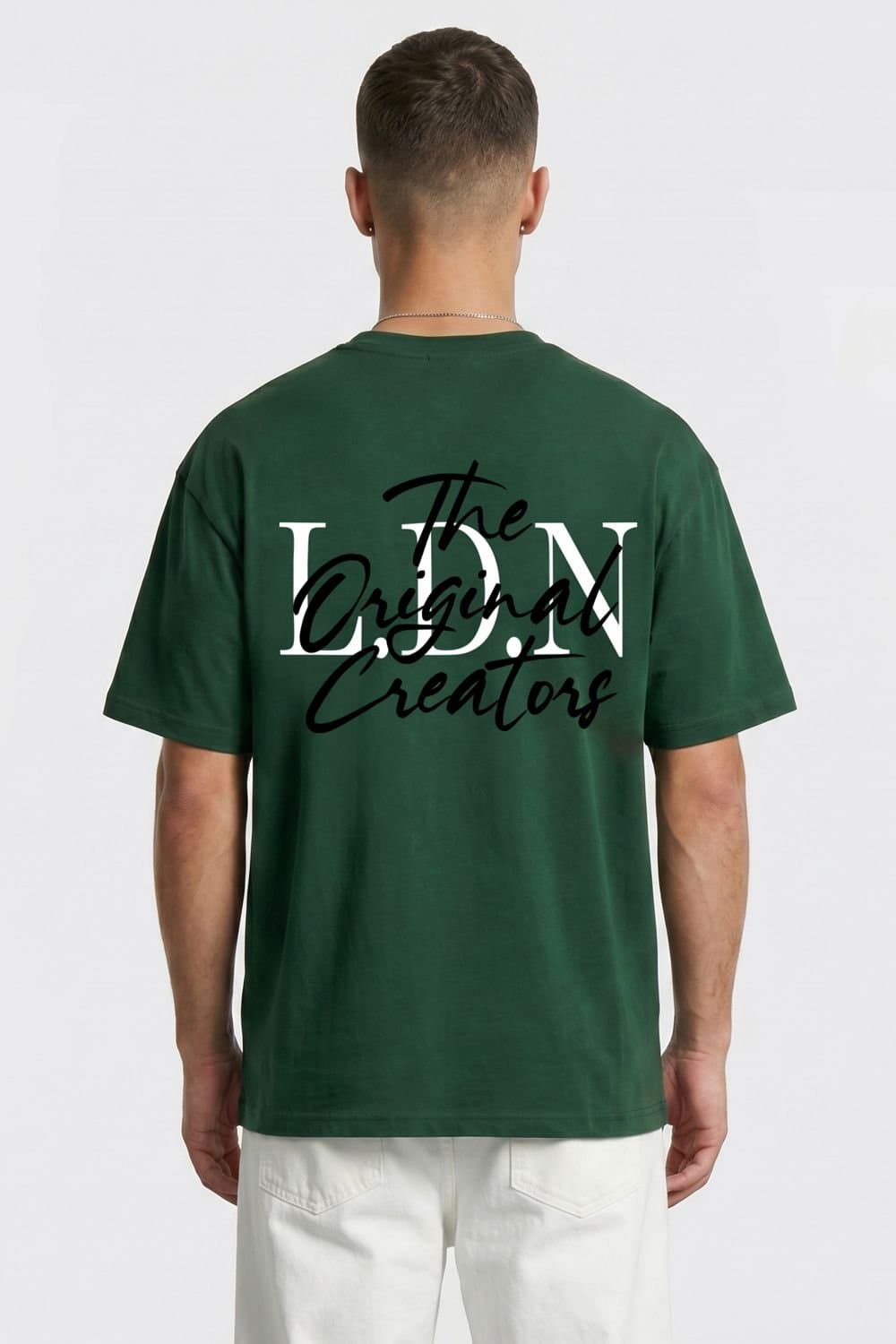 LONDON ATTITUDE LONDON ATTITUDE Men's Original Creators Oversized Heavyweight Streetwear Graphic T-Shirt in Green
