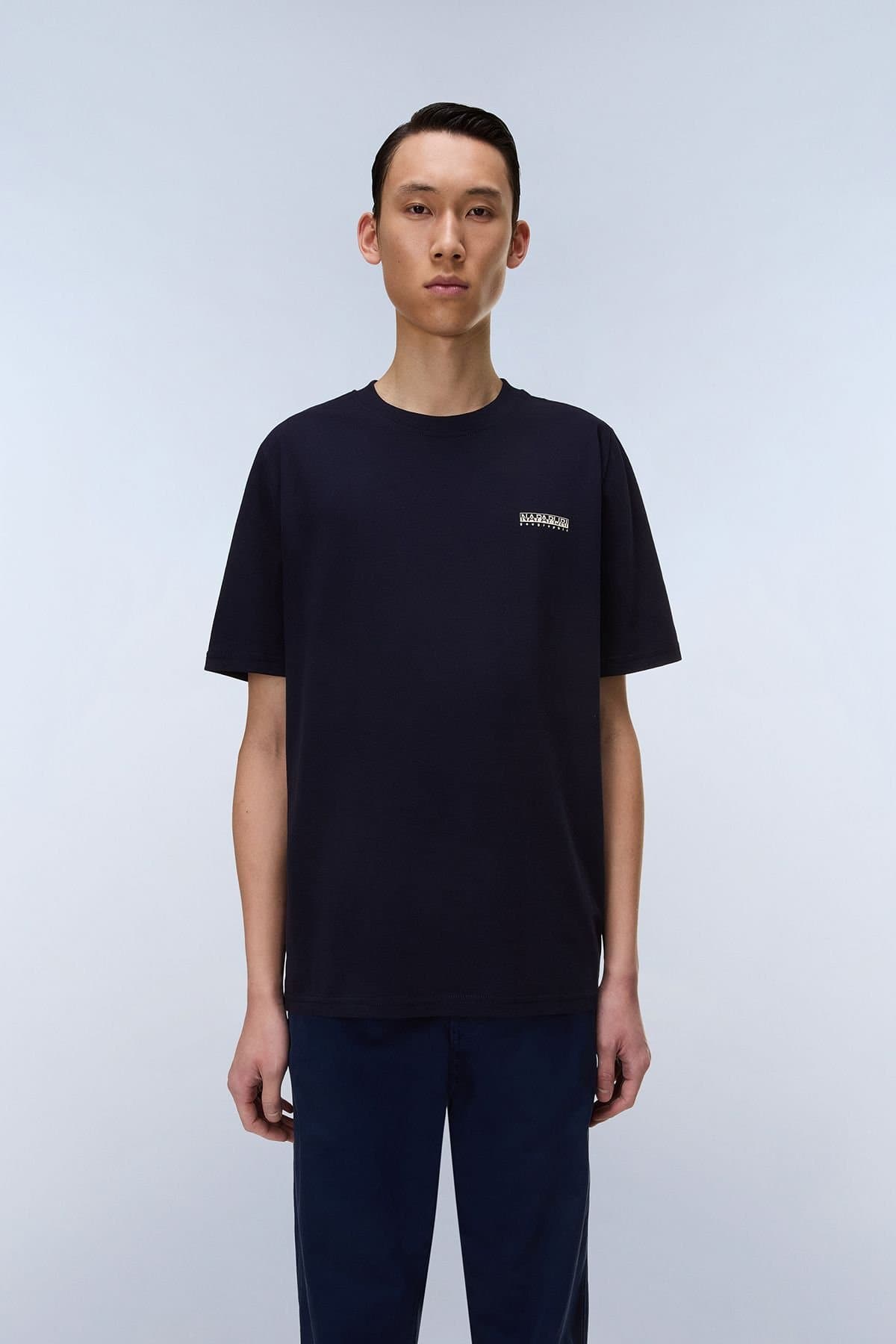 Napapijri Napapijri Men's S-Small Box Ss Ss T-Shirt Blu Marine in Blue