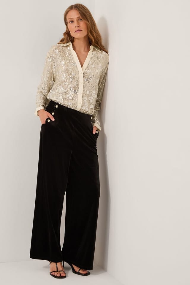 Monsoon Monsoon Women's Seema Sequin Shirt Silver - 3