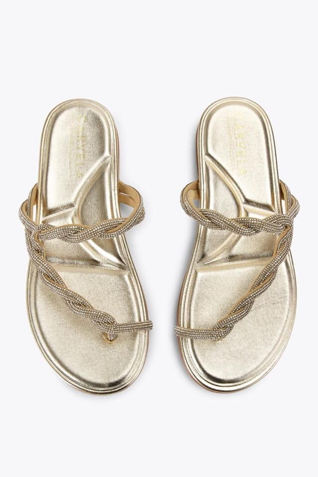 Carvela Carvela Women's 'Loopi Tt' Fabric Sandals in Gold - 2