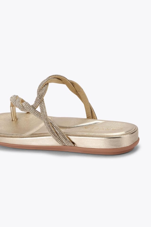 Carvela Carvela Women's 'Loopi Tt' Fabric Sandals in Gold - 3