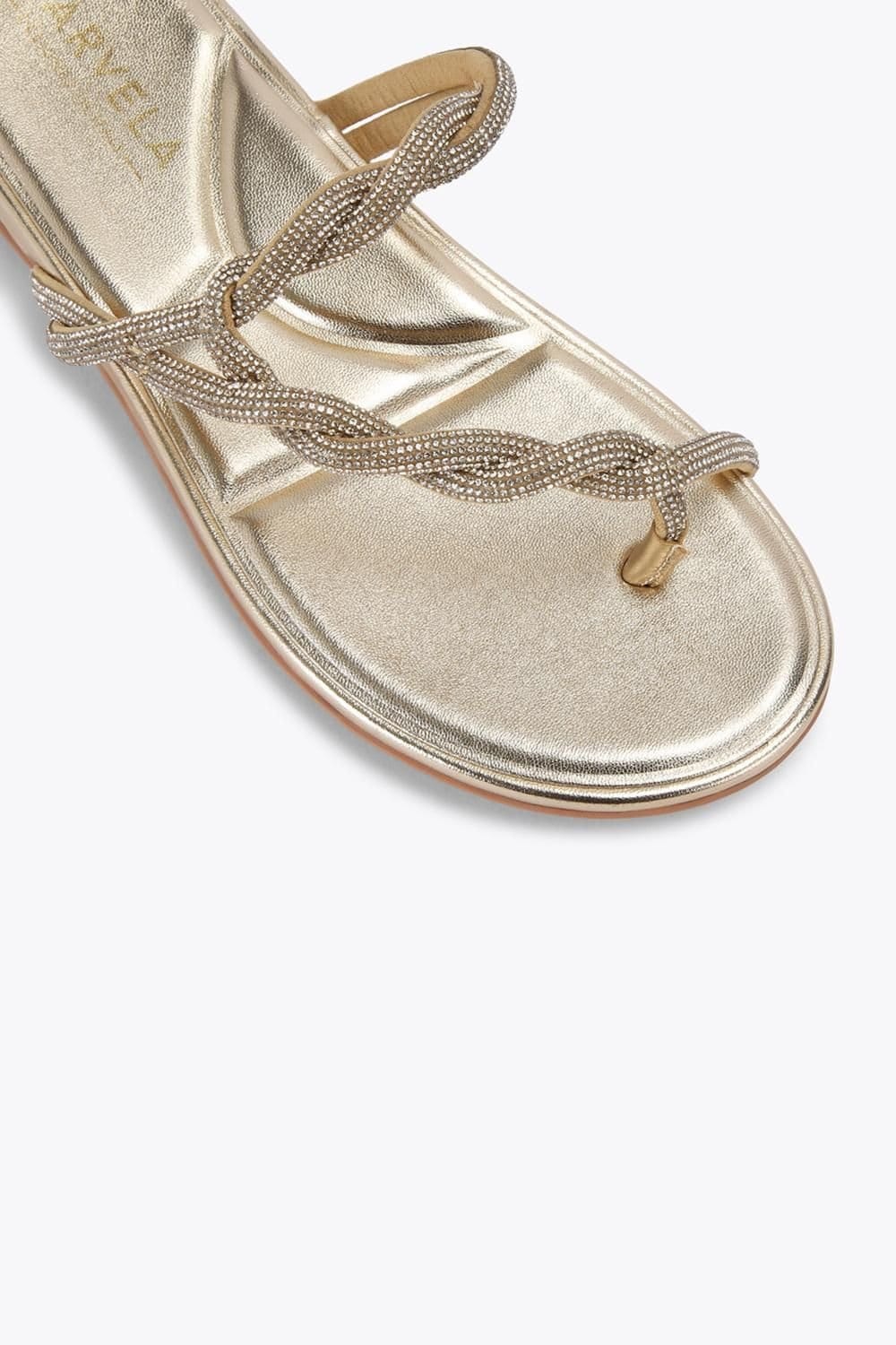 Carvela Carvela Women's 'Loopi Tt' Fabric Sandals in Gold - 4