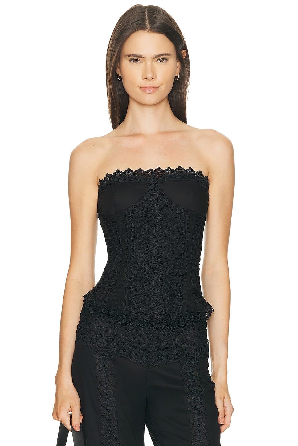revolve Revolve Black Lace Corset Top