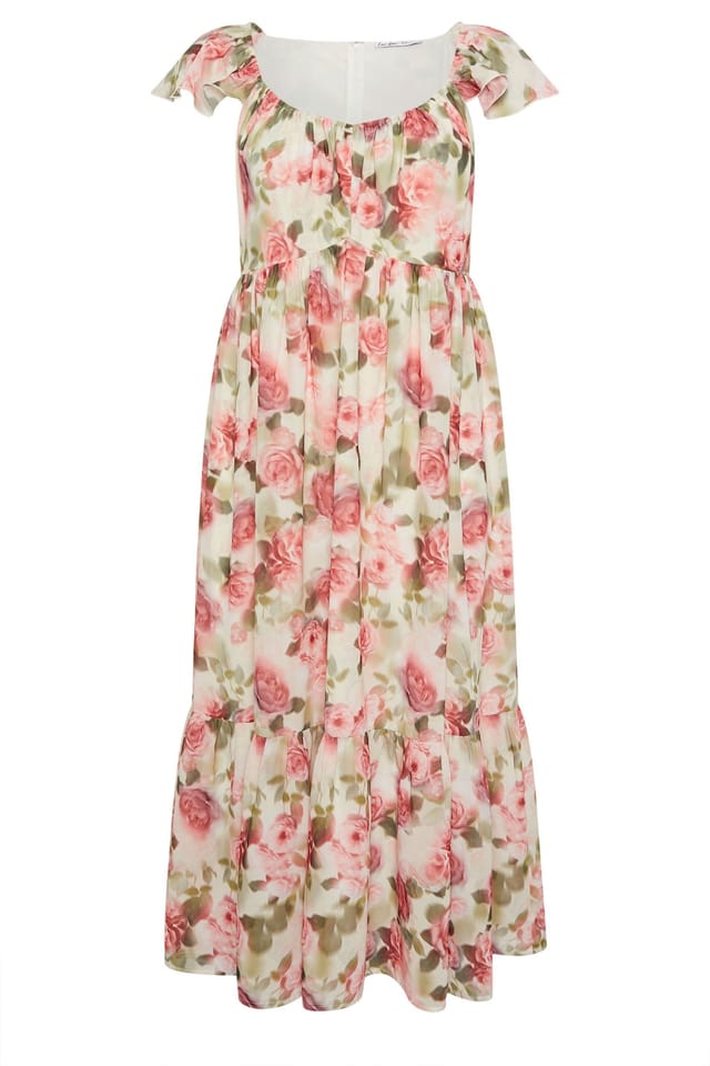 Yours Yours Women's Floral Tiered Maxi Dress - 2