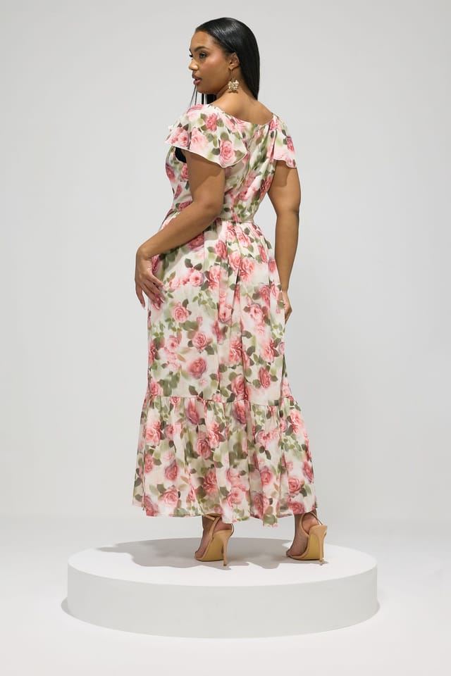 Yours Yours Women's Floral Tiered Maxi Dress - 3