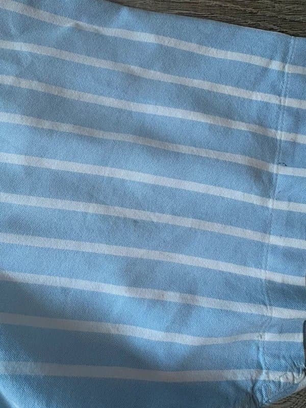 Cotton Traders Cotton Traders Men’s 3XL Blue & White Striped Short Sleeve Oxford Shirt 100% Cotton Button Down