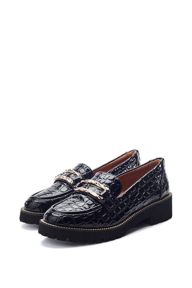 Moda In Pelle Moda In Pelle Women's 'Egoma' Patent Mocc Croc Loafers in Black - 2