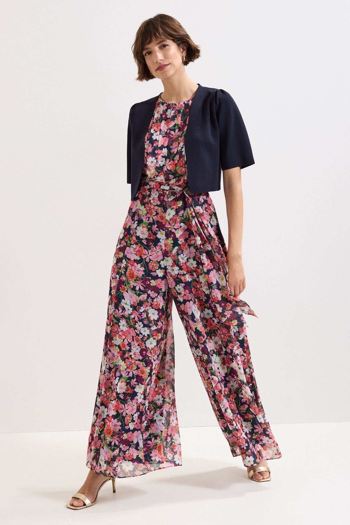 Phase Eight Phase Eight Women's Delphine Sculpture Short Sleeve Cover Up in Dark Navy - 3