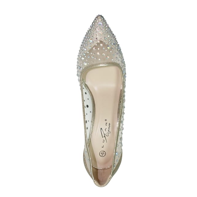 Lunar Lunar Women's Argo Mesh Court Shoes in Gold - 3