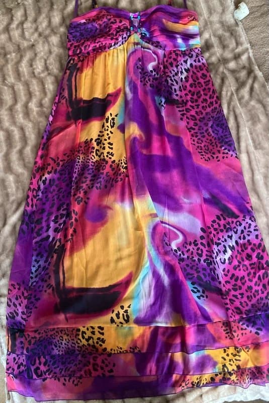 South Ladies chiffon fully lined maxi dress