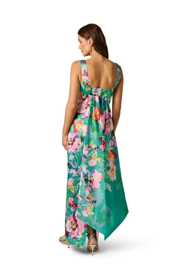 Adrianna Papell Adrianna Papell Women's Printed Mikado Bow Back Gown - 3