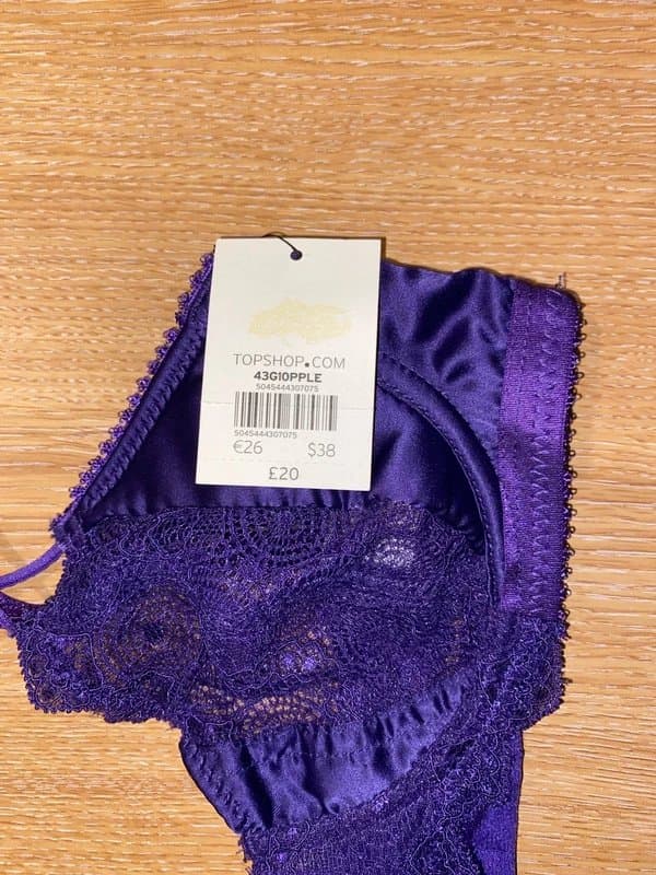 Topshop Purple lace bra