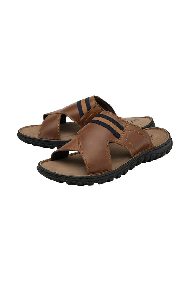 Lotus Lotus Men's Tan 'Bastion' Leather Mule Sandals - 2