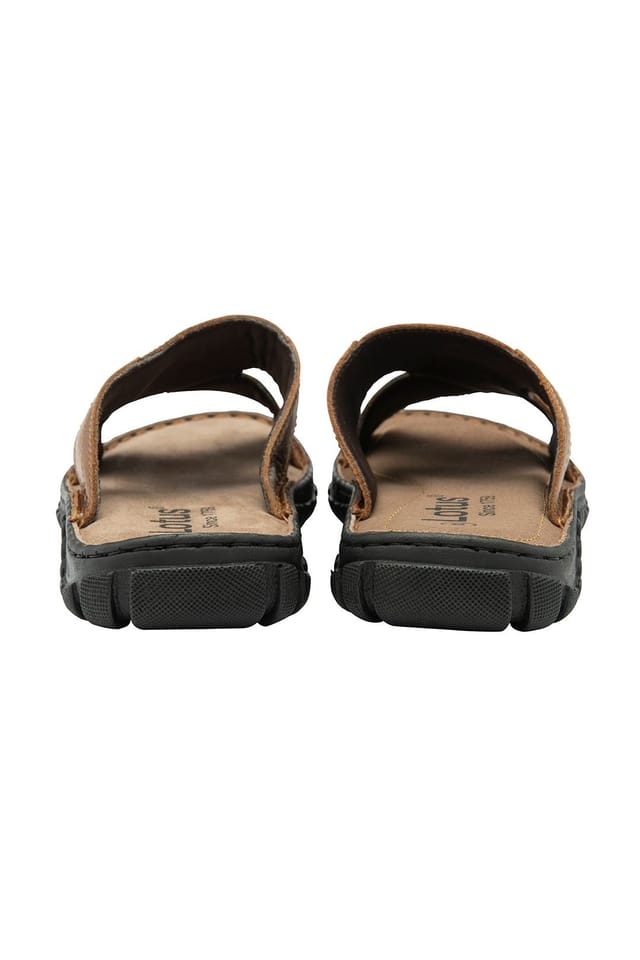 Lotus Lotus Men's Tan 'Bastion' Leather Mule Sandals - 3