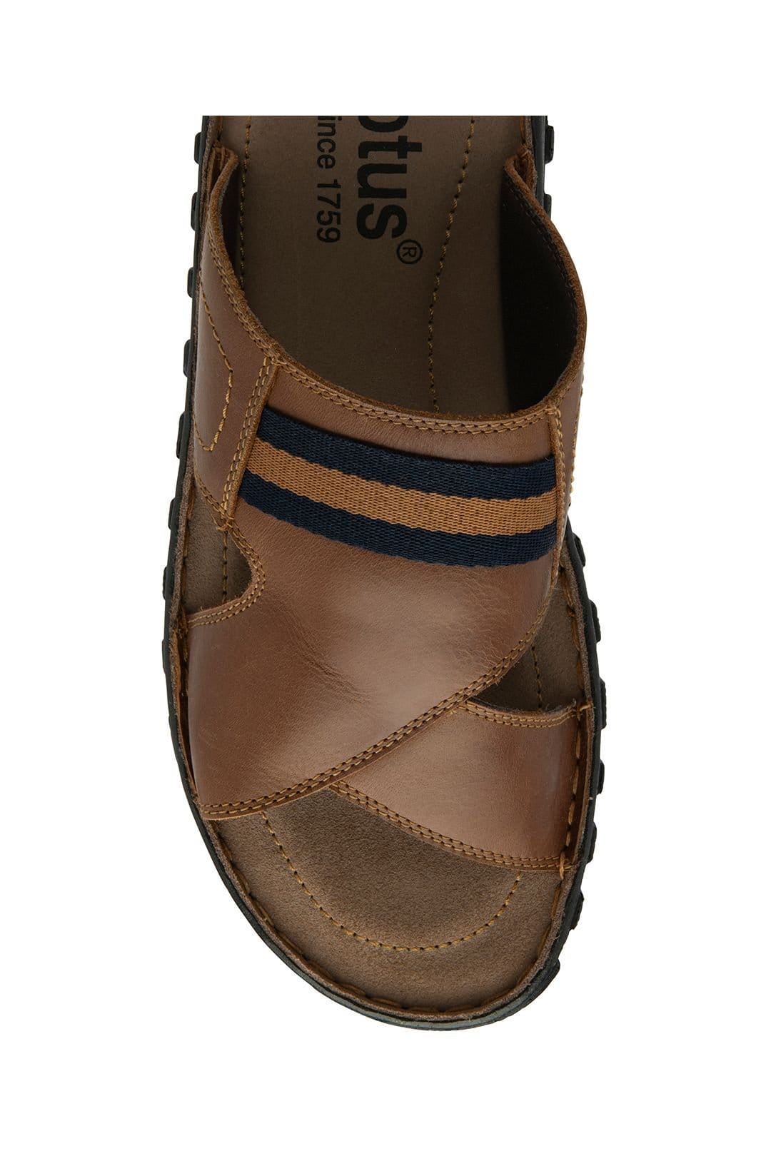 Lotus Lotus Men's Tan 'Bastion' Leather Mule Sandals - 4