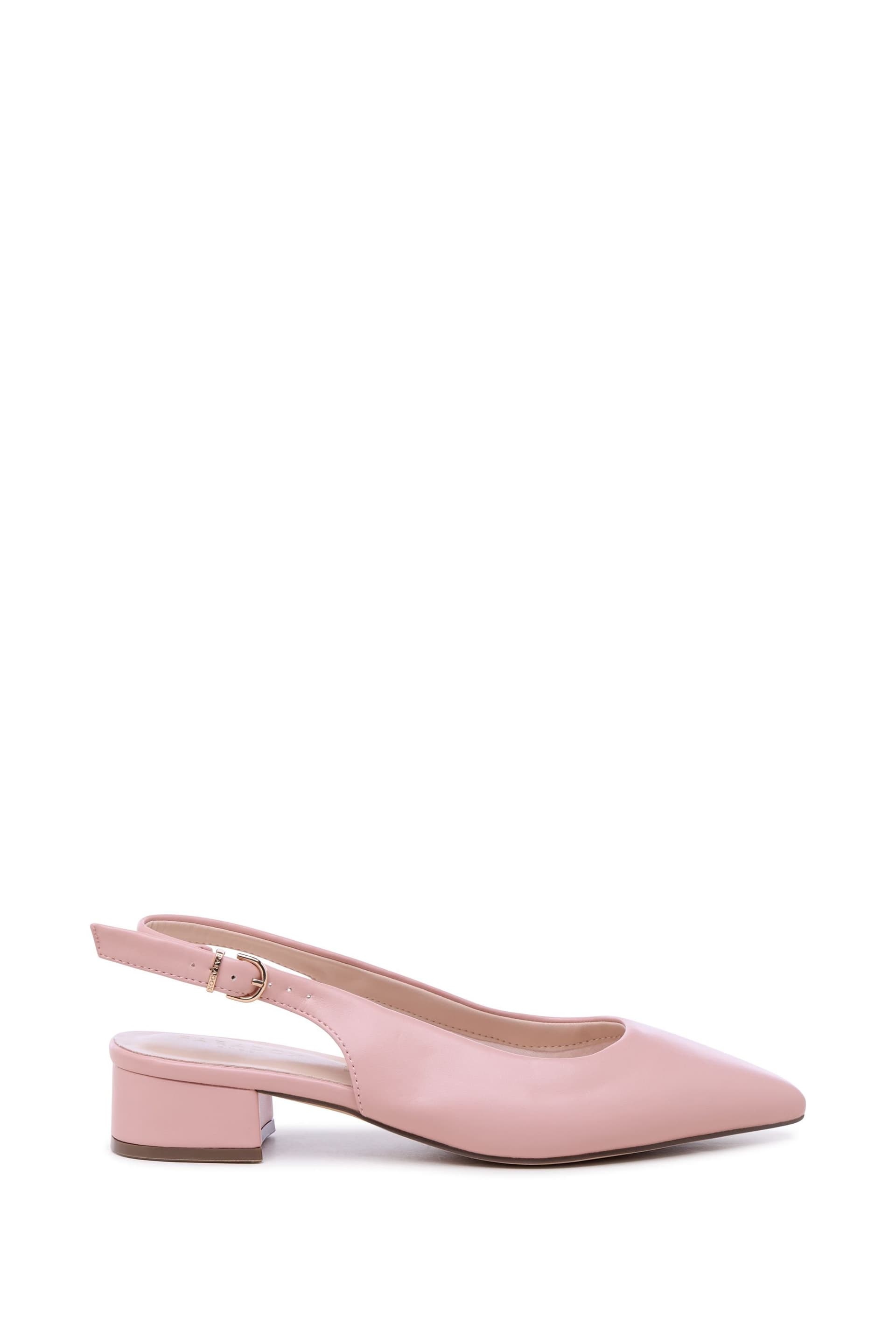 Paradox London Paradox London Women's 'Fiorenza' Wide Fit Low Block Heel Sling Backs in Light Pink