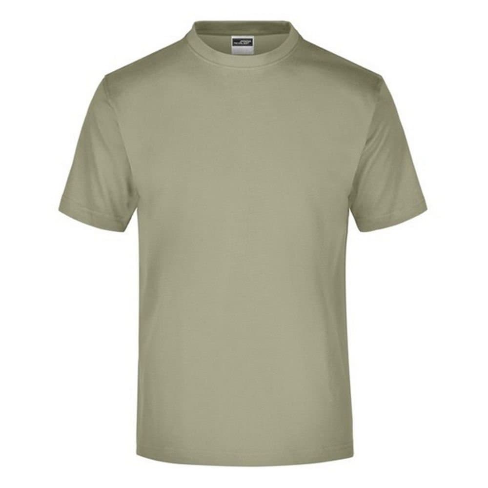 James and Nicholson James and Nicholson Men's Medium Round Neck T-Shirt in Khaki