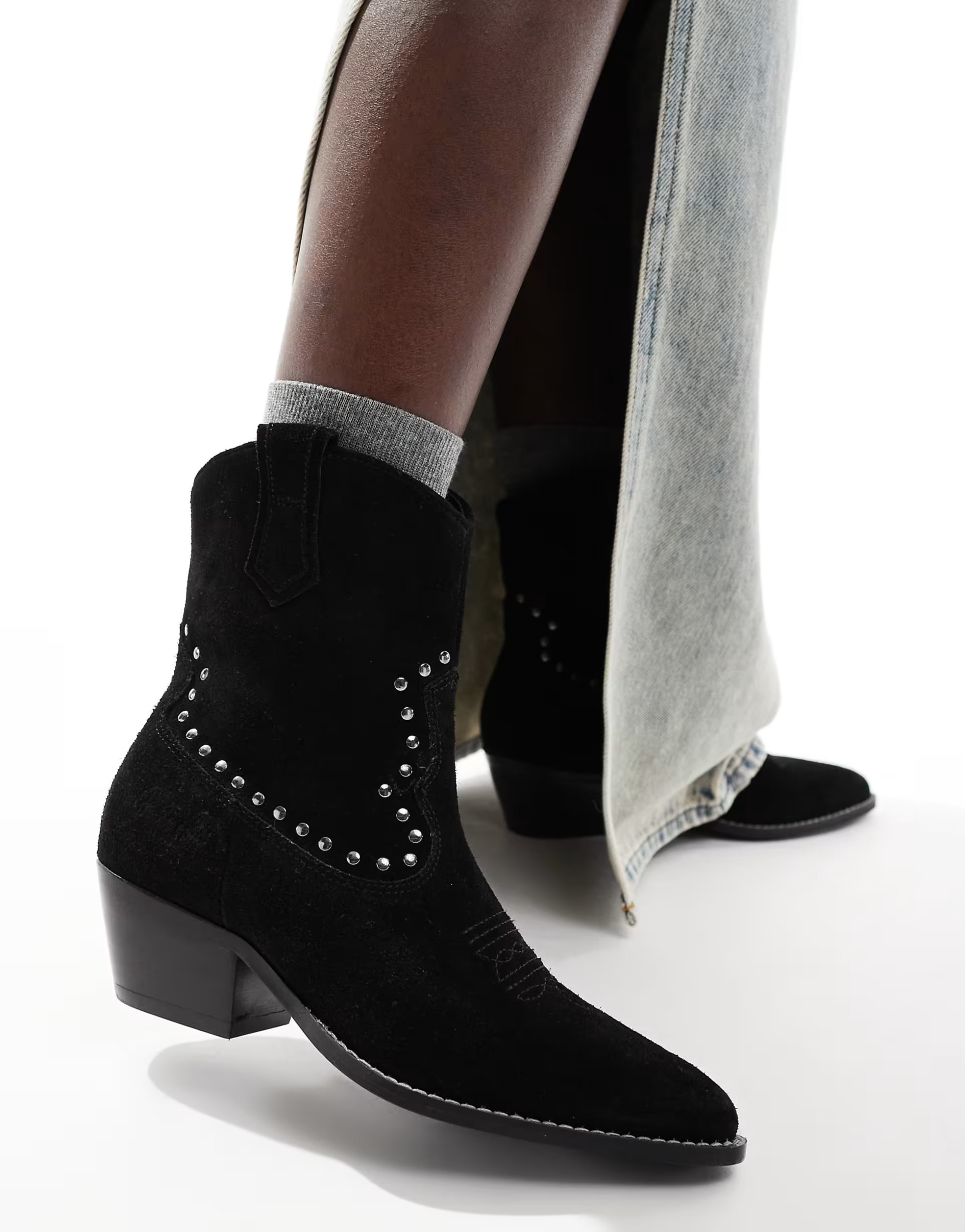 ASOS OFF THE HOOK KENSAL leather ankle boots in black - 1