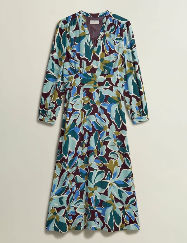 Hobbs London Hobbs London Women's Lea Sculpted Waist Midi Dress in Purple - 2