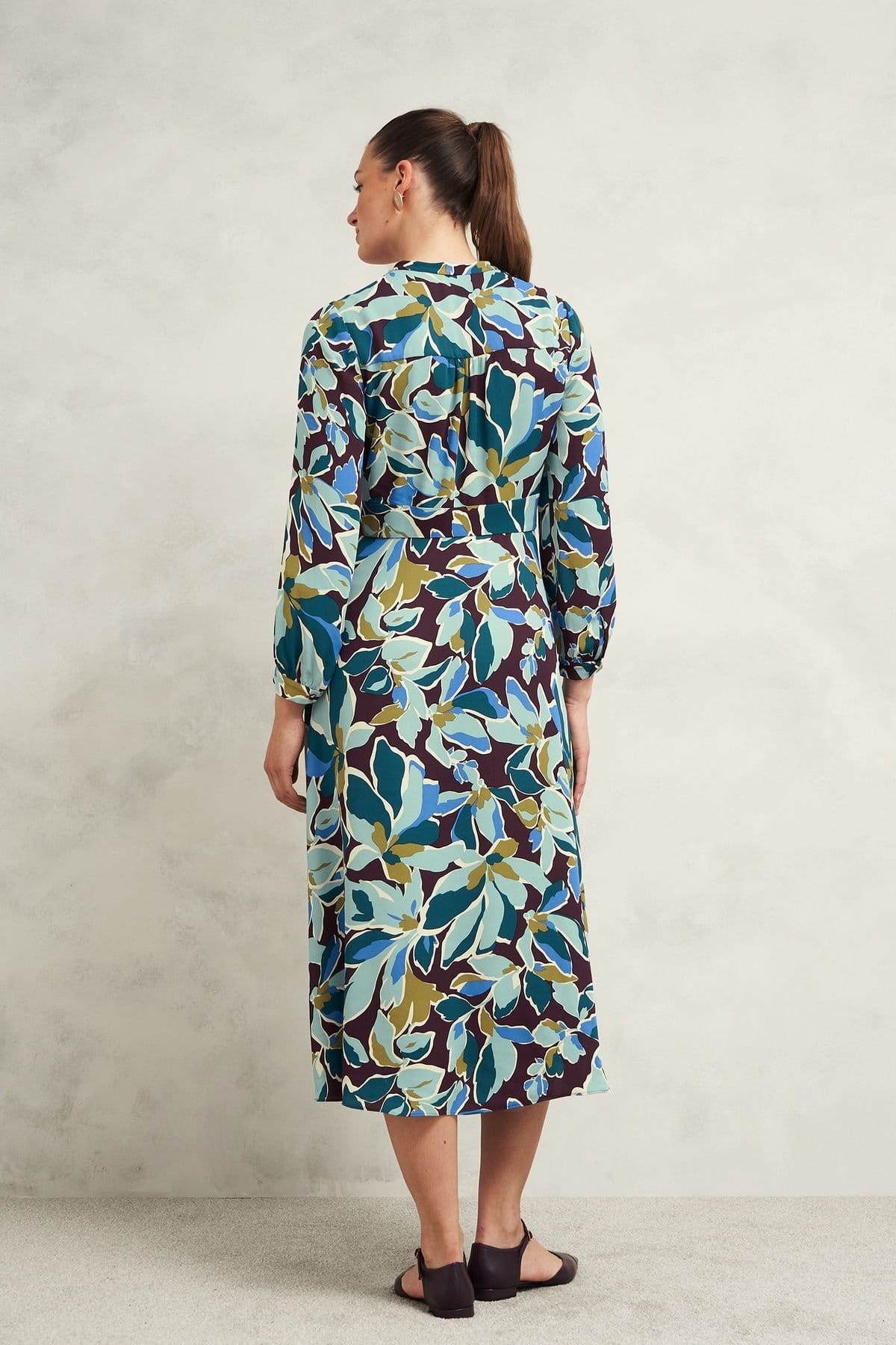 Hobbs London Hobbs London Women's Lea Sculpted Waist Midi Dress in Purple - 4