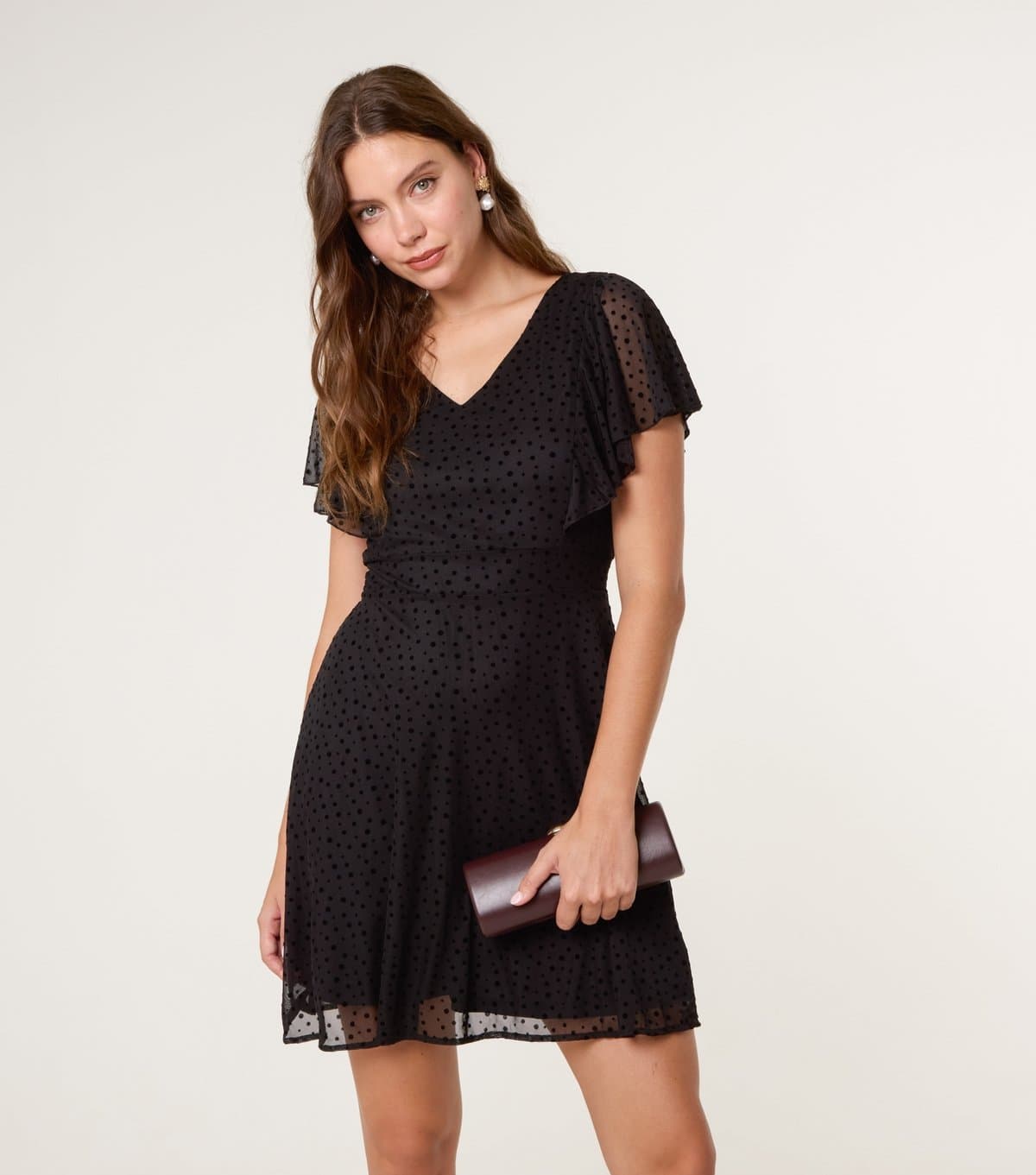 Blue Vanilla Women's Black Flared Mini Dress Blue Vanilla New Look