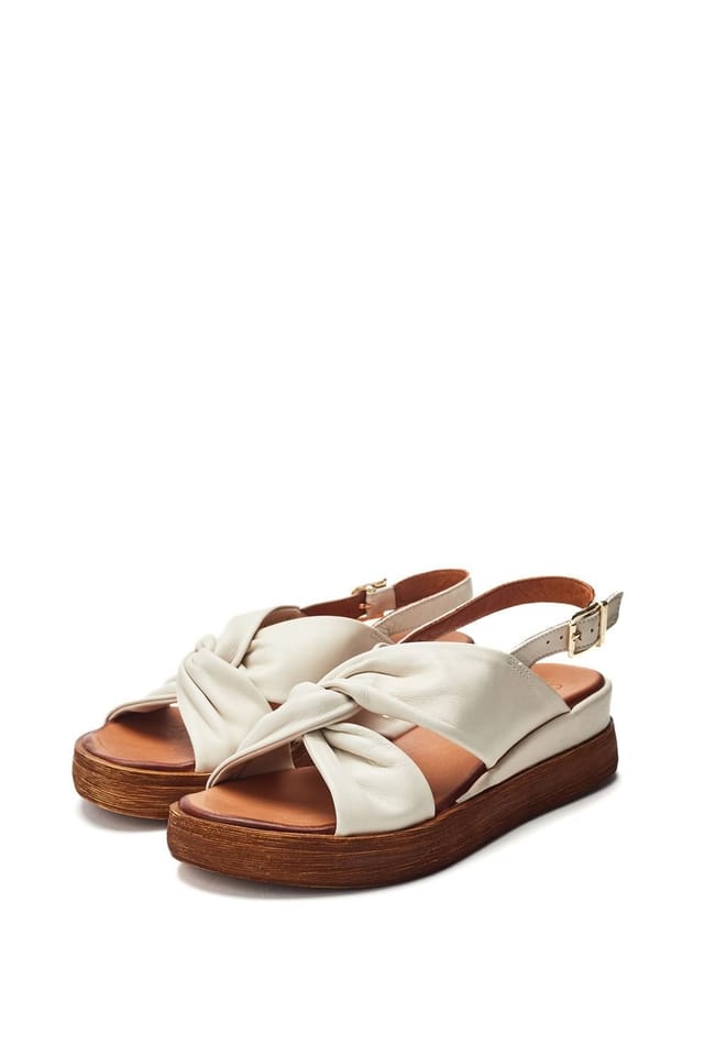 Moda In Pelle Moda In Pelle Women's 'Kalmia' Leather Flatforms in Off-White - 3
