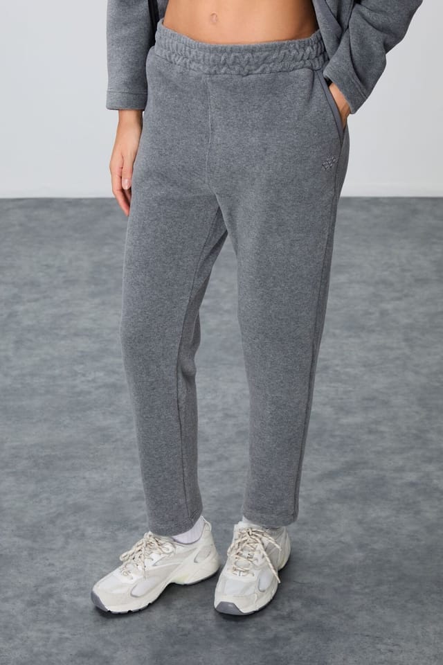 Tommy Life Tommy Life Women's Oversized Hooded Zipper Tracksuit Set in Grey - 3