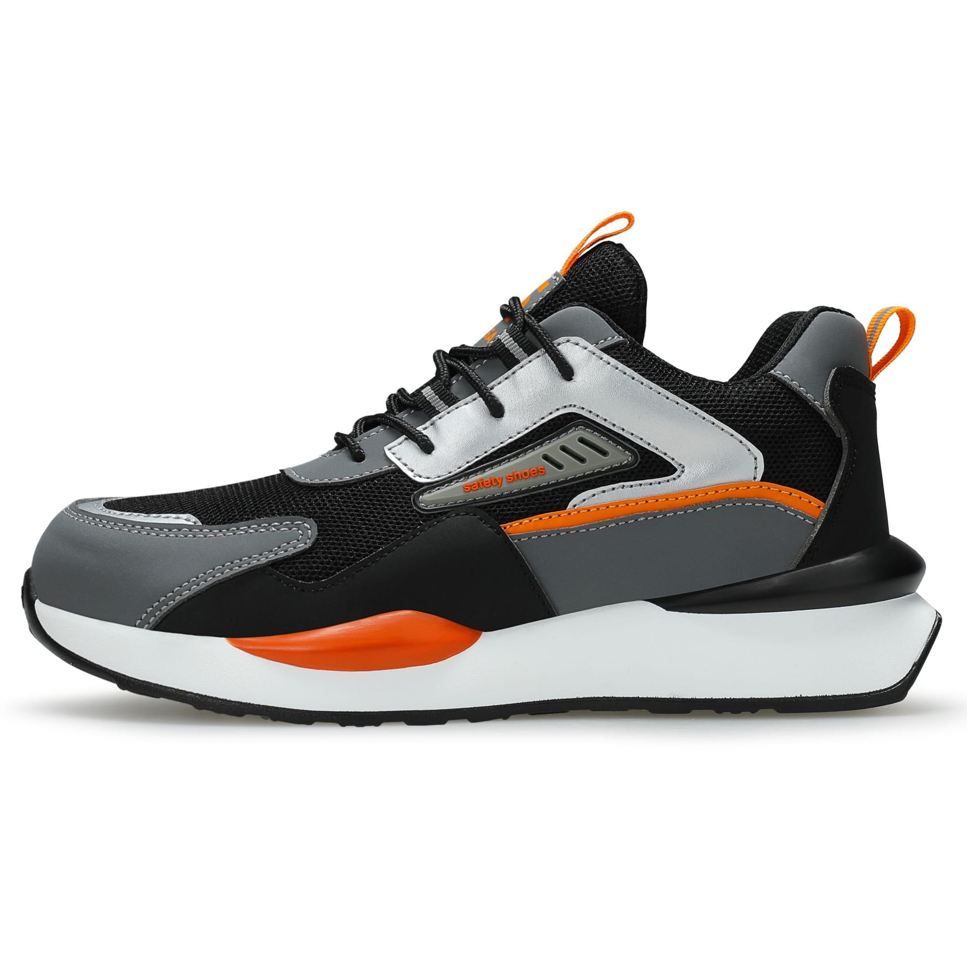 SAFETY BRANDS SAFETY BRANDS Men's Mens Safety Shoes Steel Toe Cap Safety Sneakers Lightweight Water Resistant Boots in Grey - 4