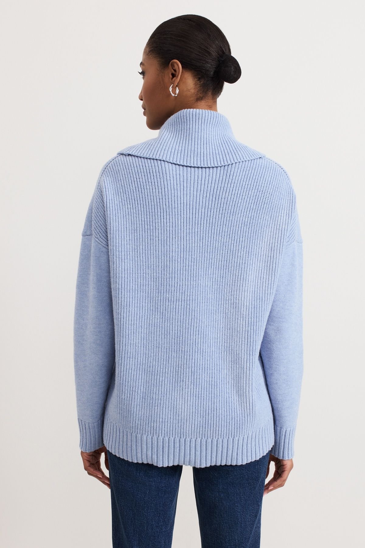 Phase Eight Phase Eight Women's Dara Chunky Jumper in Baby Blue - 4