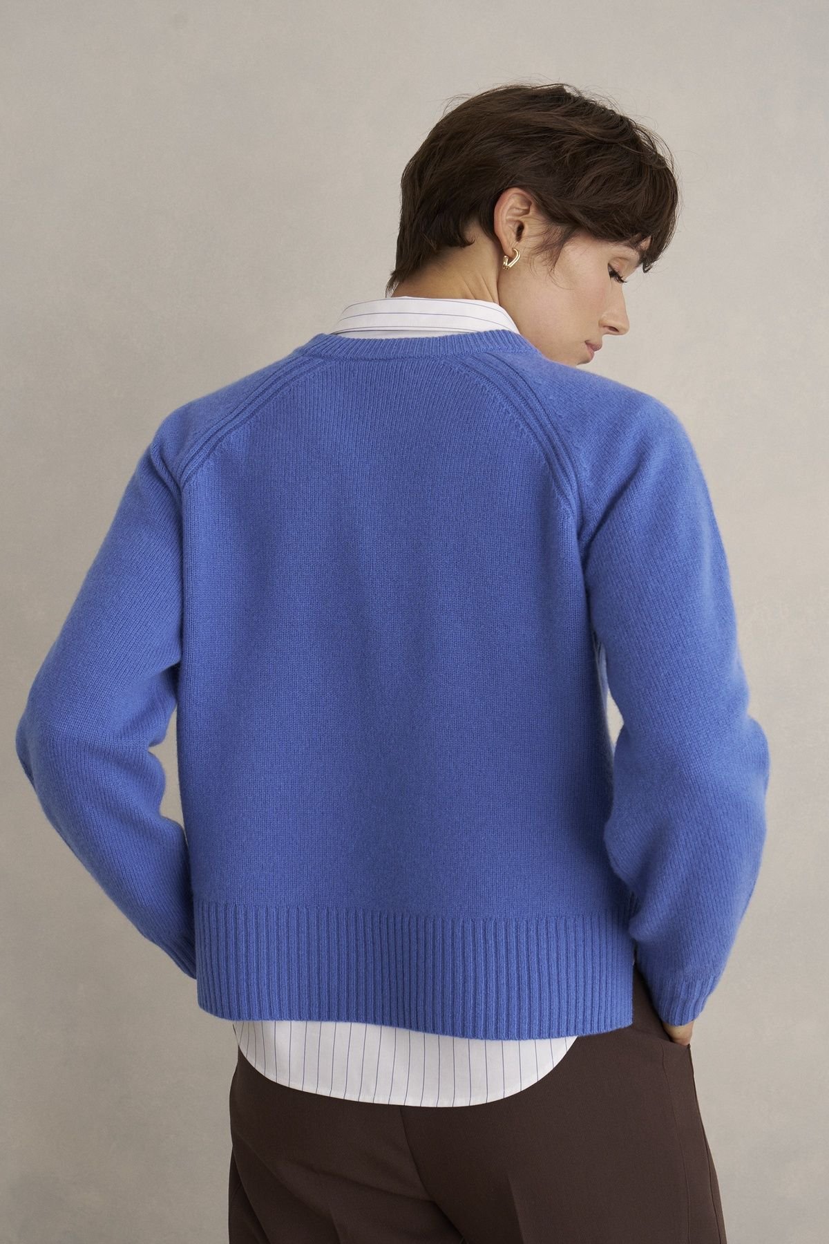 Hobbs London Hobbs London Women's Morgan Crew Neck Knitted Jumper in Cobalt - 4