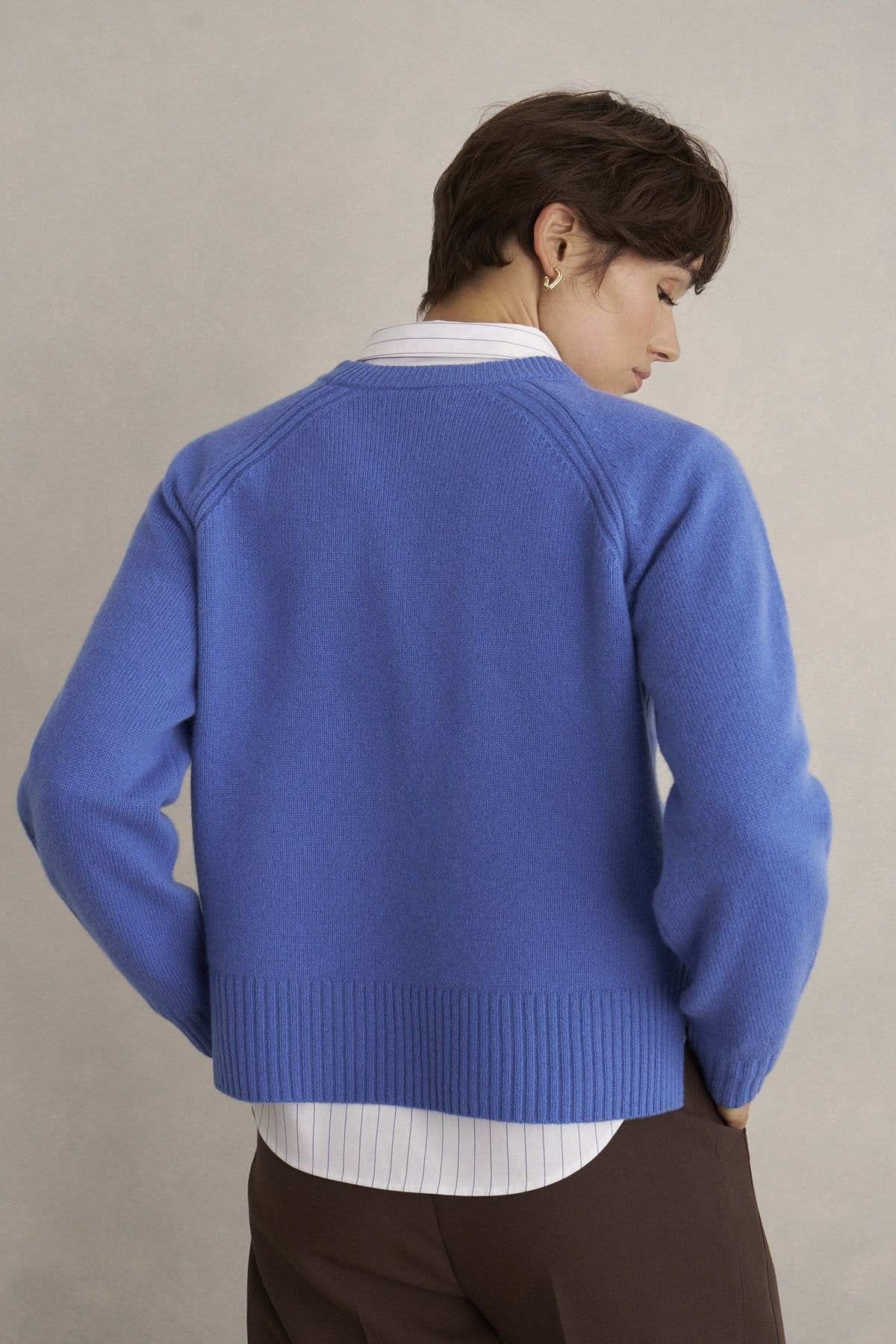 Hobbs London Hobbs London Women's Morgan Crew Neck Knitted Jumper in Cobalt - 4