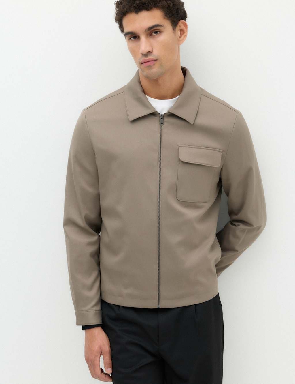 Marks & Spencer M&S Harrington Overshirt Jacket Mocha