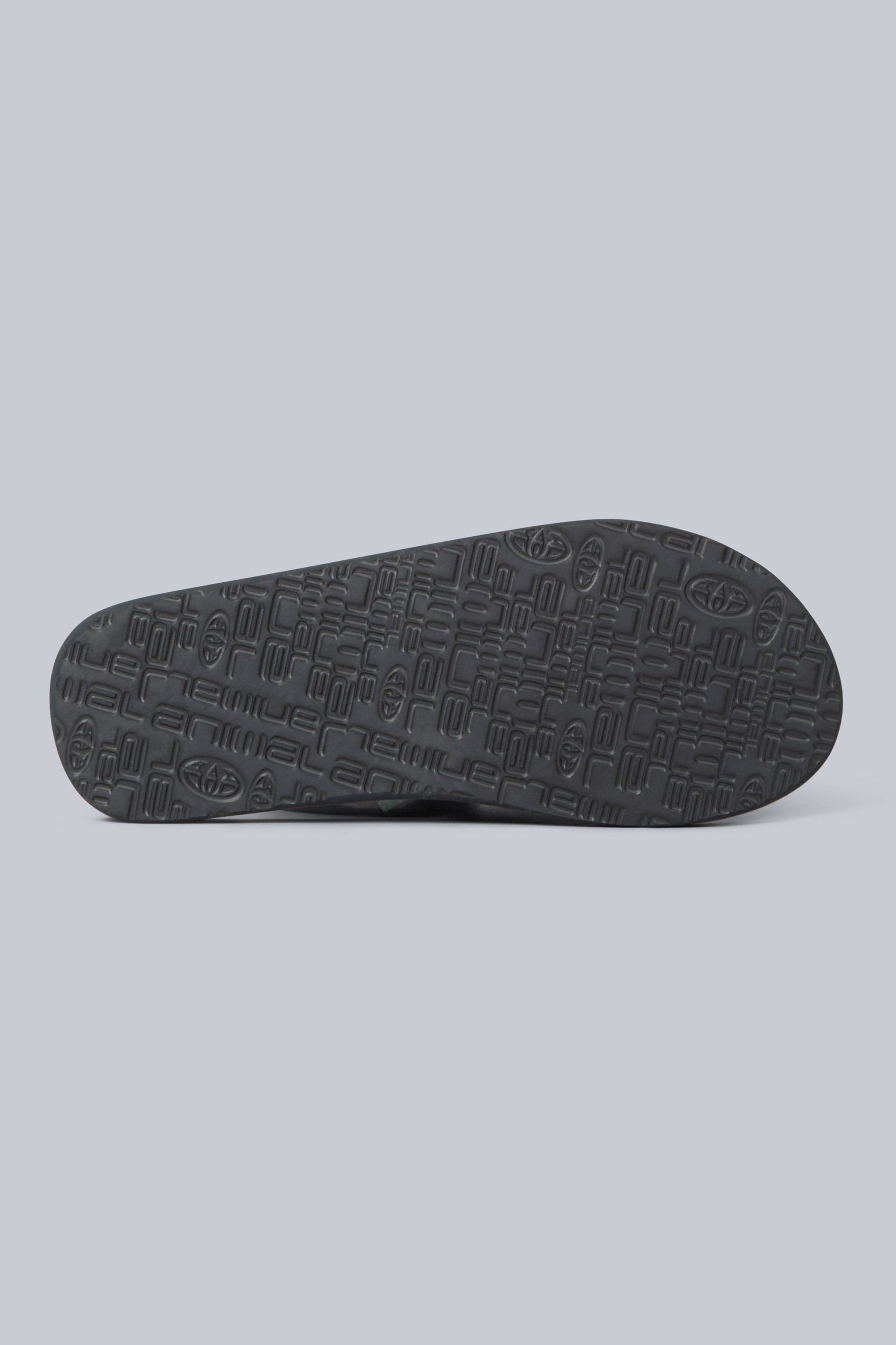 Animal Animal Men's 'Wave' Comfortable Beach Slip on Slider in Charcoal - 4