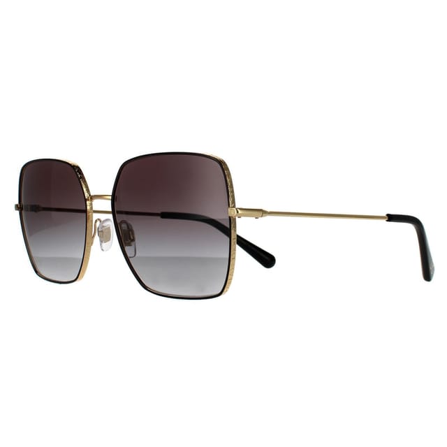 Dolce & Gabbana Dolce & Gabbana Women's Square Black Gold Black Grey Gradient DG2242 Sunglasses - 2