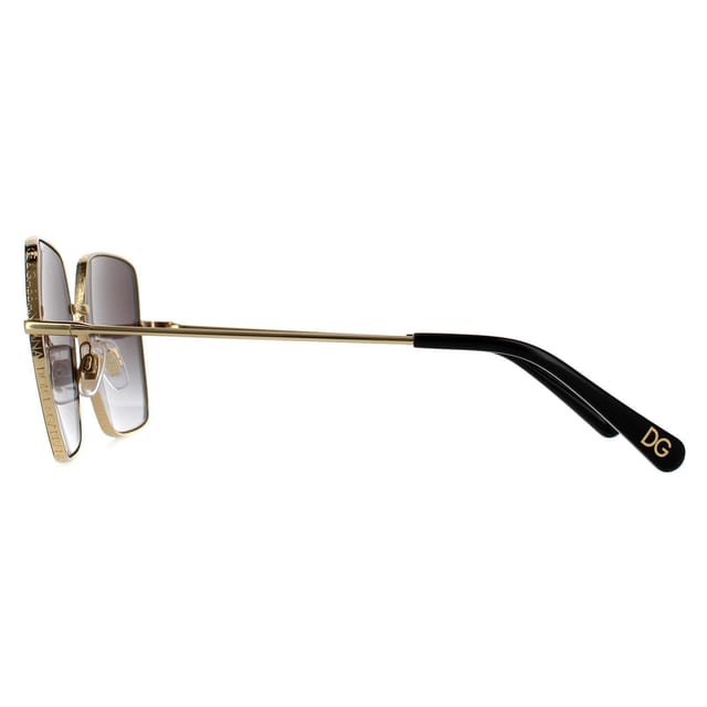 Dolce & Gabbana Dolce & Gabbana Women's Square Black Gold Black Grey Gradient DG2242 Sunglasses - 3