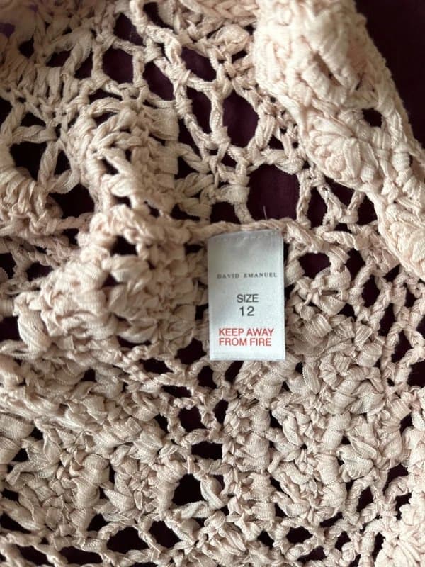 David Emanuel Summer crochet bolero size 12