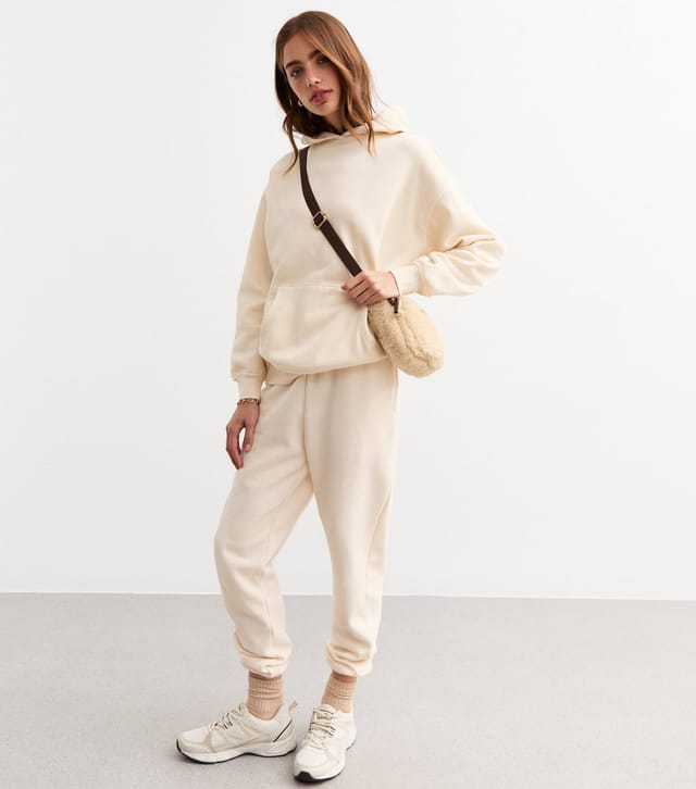 New Look Women's Off White Cotton Blend Hoodie New Look - 3